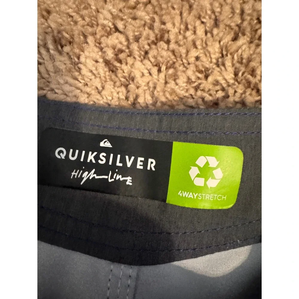 Quiksilver Highline Board Shorts Men's Size 28 Blue Green 4 Way Stretch Surf